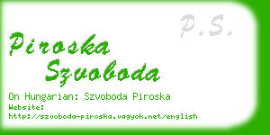 piroska szvoboda business card